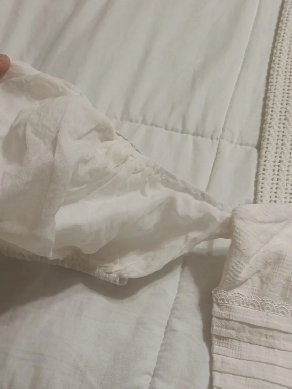 White Off-Shoulder Ruffled Mini Dress - Picture 2 of 8